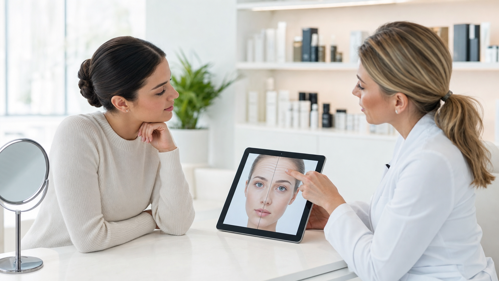 Preventative Botox consultation for a young adult patient