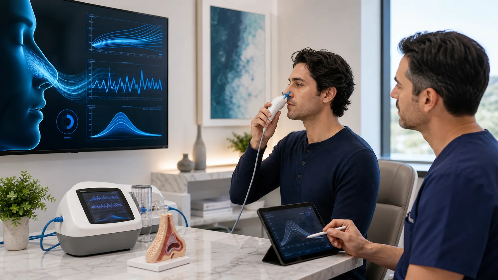 Functional rhinoplasty breathing quality of life consultation with airflow assessment