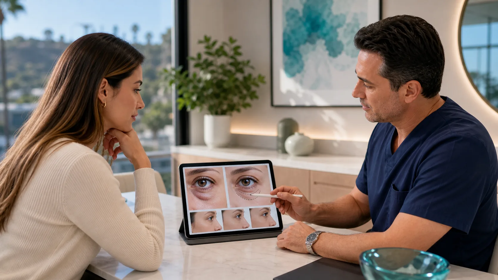 Lower Blepharoplasty: Eliminating Under-Eye Bags Permanently consultation and planning featured image