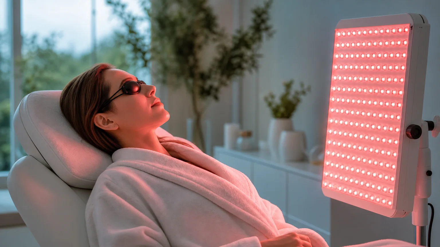 LED therapy recovery room for rhinoplasty recovery support