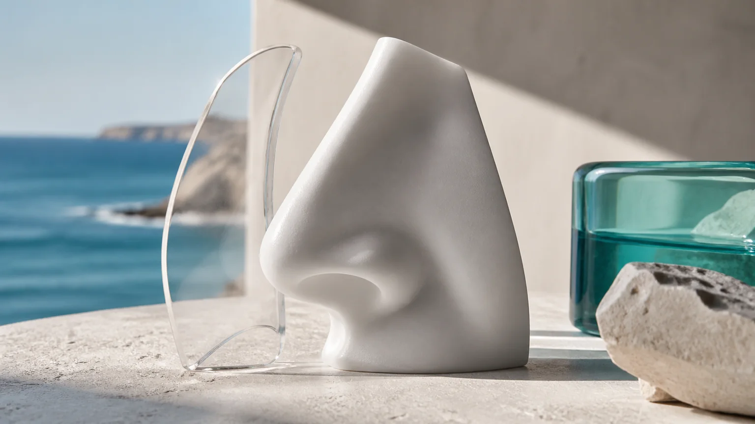 Nose sculpture and bridge template for dorsal hump removal